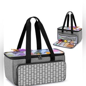 Knitting tote bag